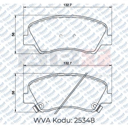 ART A07.2497 Fren Balatasi On Wva 25348 Accent Blue 11-> Accent Iv 10->